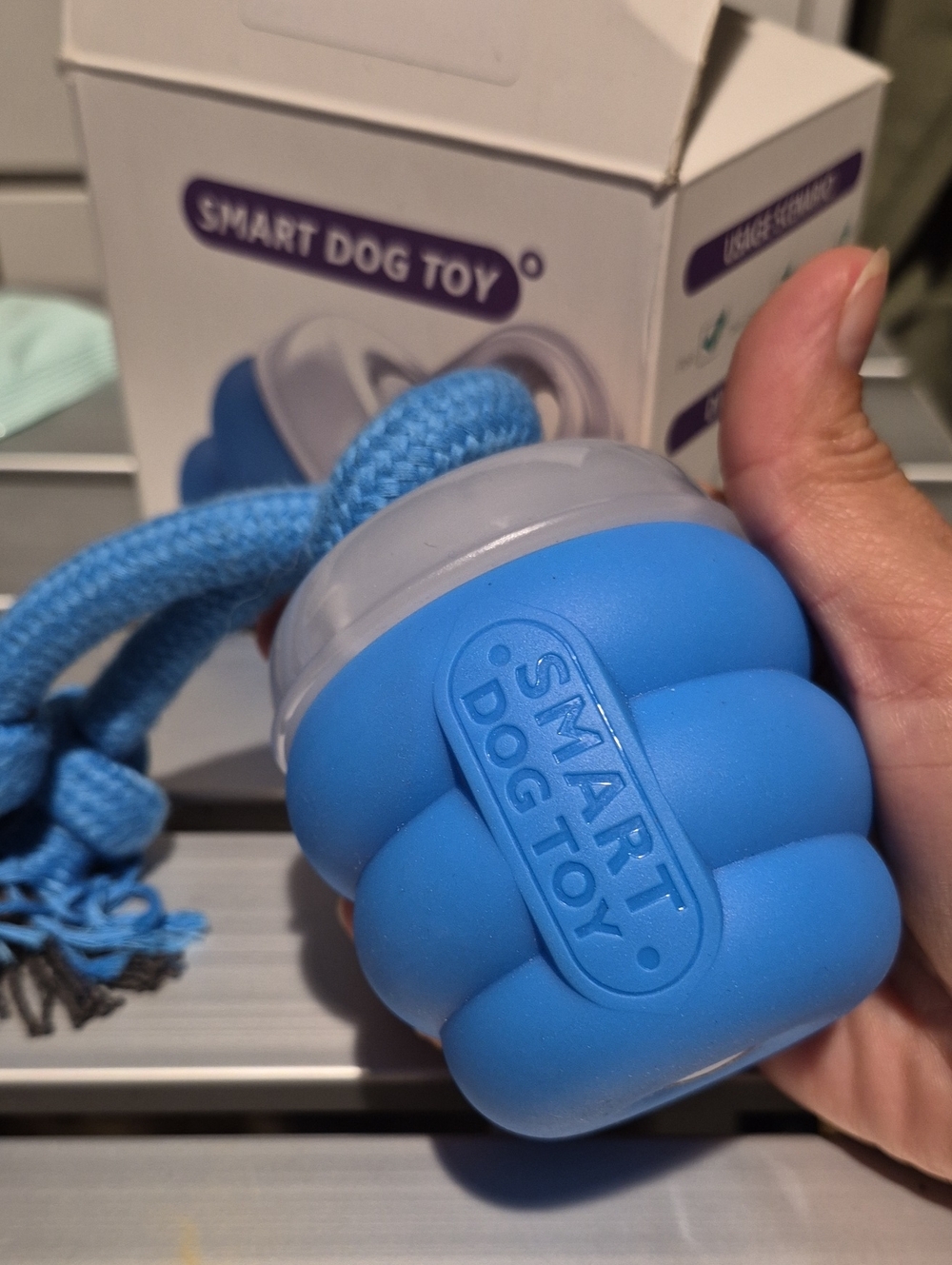 Blue Chew & Rope Tug Toy for Kids Play
